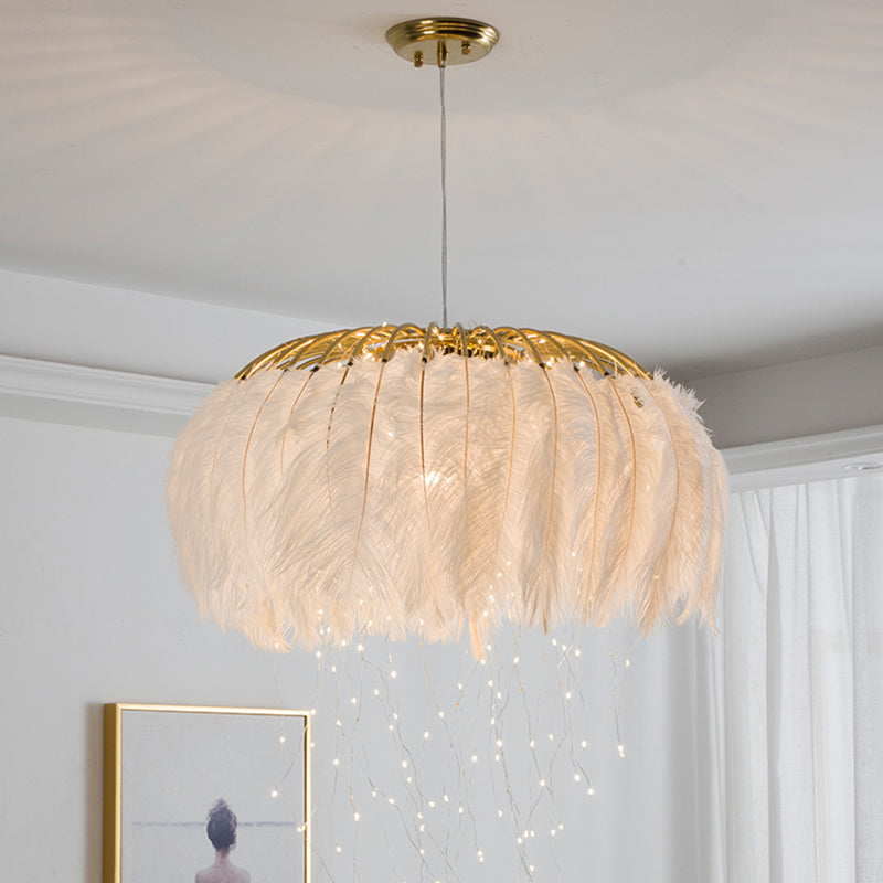 Nordic Feather Chandelier Pendant Light for Dining Room