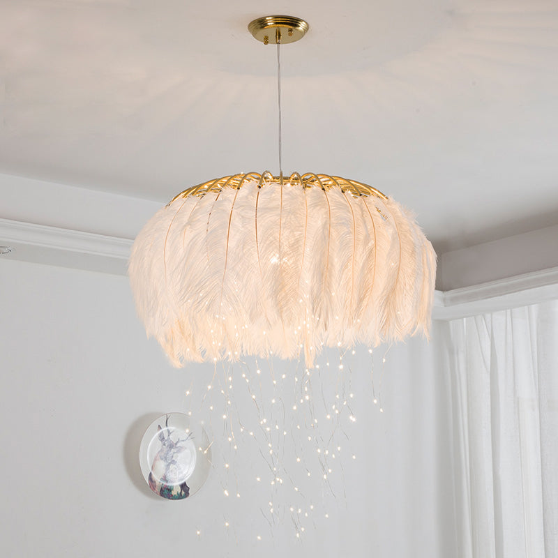 Nordic Feather Dining Room Pendant Light Fixture