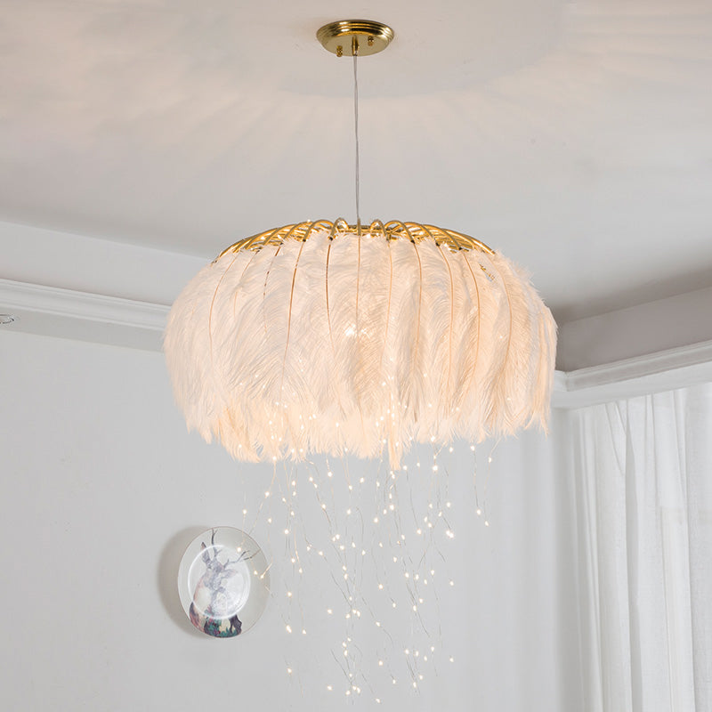 Nordic Feather Dining Room Pendant Light Fixture
