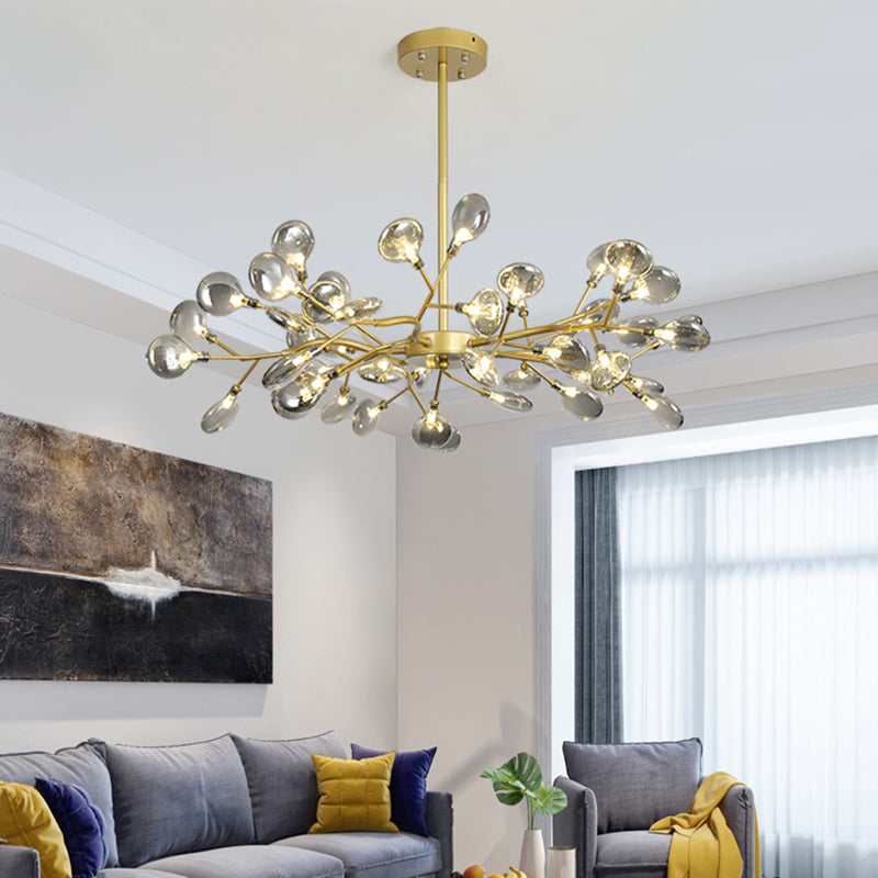 Firefly Chandelier: Modern Glass Ceiling Lamp For Living Room