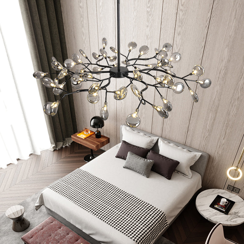 Firefly Chandelier: Modern Glass Ceiling Lamp For Living Room