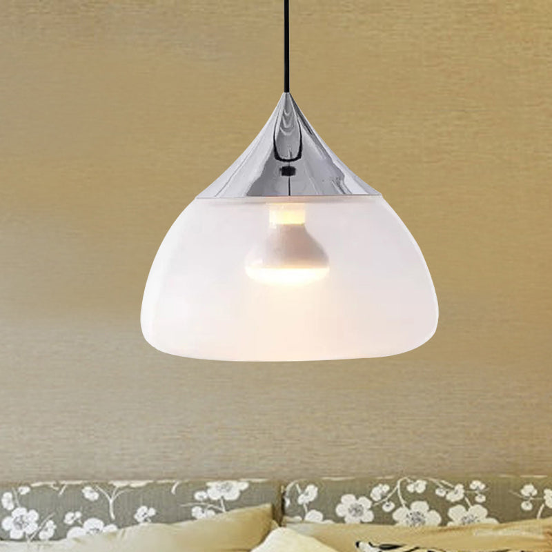 Suspension moderne en verre à 1 ampoule en chrome/or/or rose - Stout Design