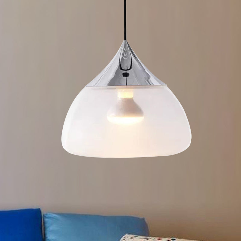 Suspension moderne en verre à 1 ampoule en chrome/or/or rose - Stout Design