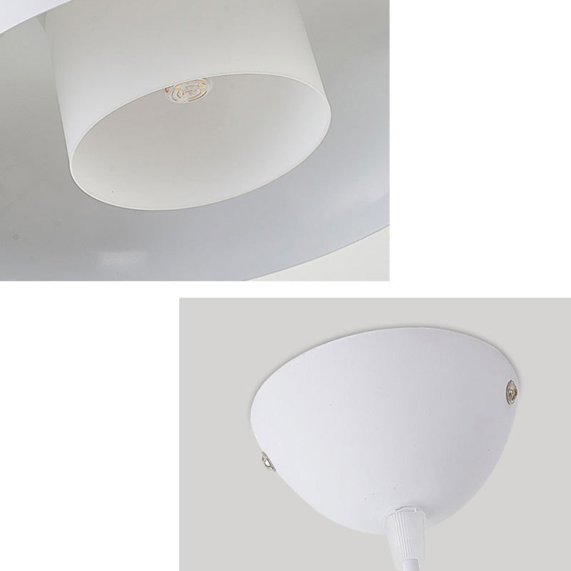 Macaron Single-Bulb Aluminum Ceiling Pendant Light with Acrylic Shade