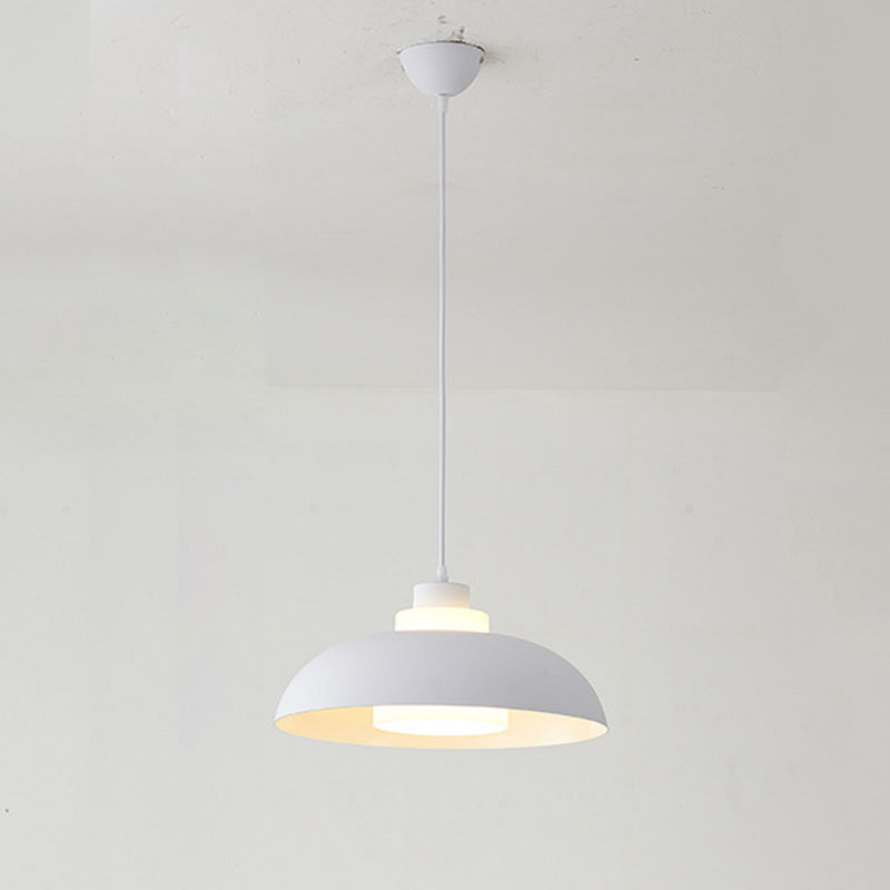 Macaron Single-Bulb Aluminum Ceiling Pendant Light with Acrylic Shade