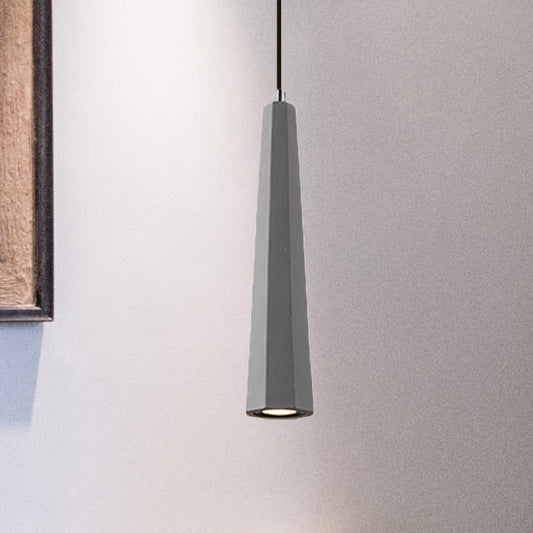 Alshain - Nordic Nordic 1 Luminaire suspendu avec abat-jour en béton Plafonnier conique noir/gris/marron