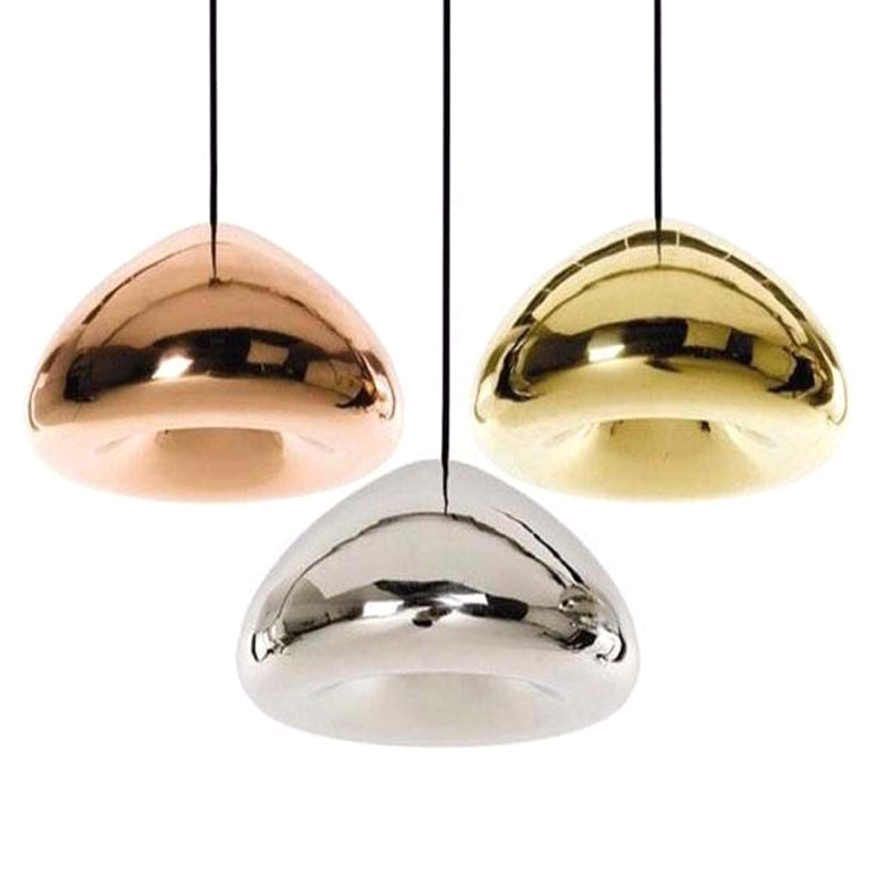 Elegant Glass Drop Pendant Light For Restaurants - Postmodern Style Ceiling Hang Recessed Shade