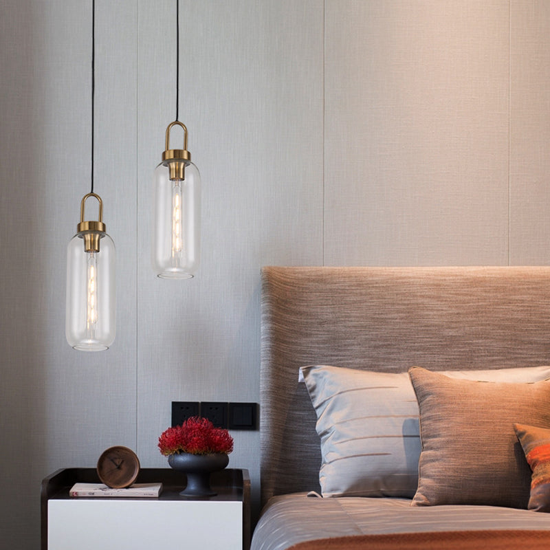 Minimalist Globe Pendant Ceiling Light for Dining Room with Glass Shade