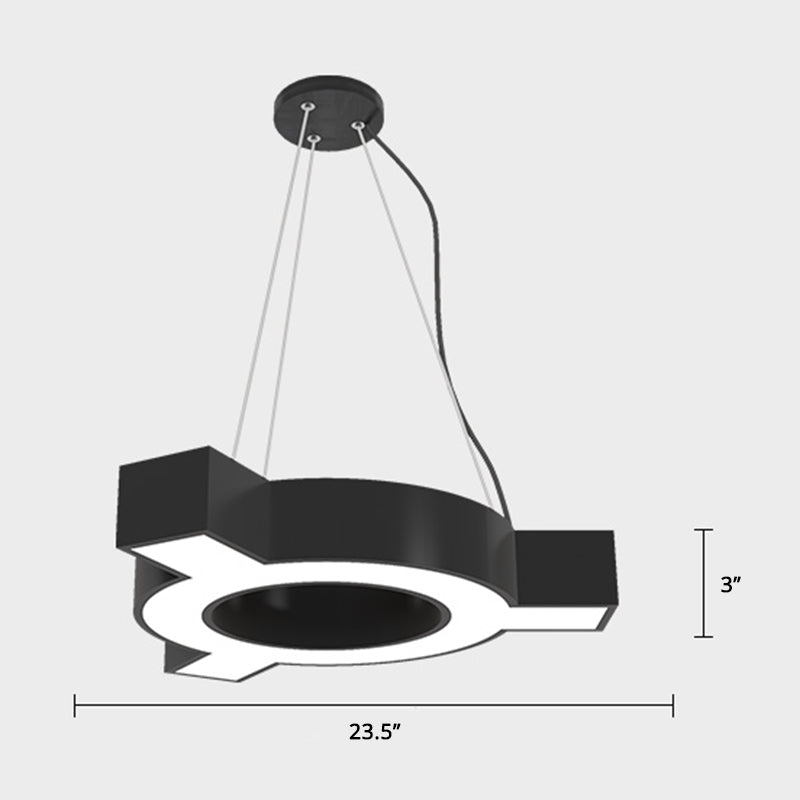 Molecular Led Hanging Lamp: Modern Metal Pendant Light For Gymnasium