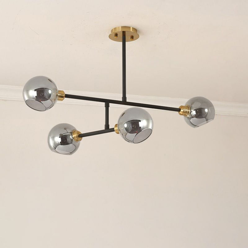 Minimalist Dome Glass Pendant Light For Open Kitchen Ceiling 4 / Black Smoke Grey