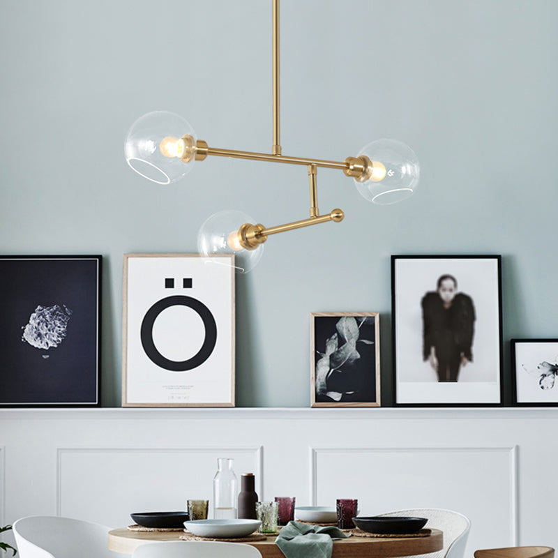 Minimalist Dome Glass Pendant Light For Open Kitchen Ceiling