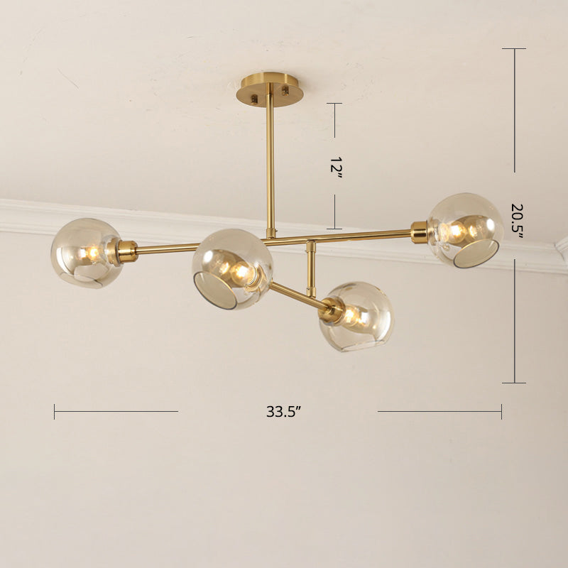 Minimalist Dome Glass Pendant Light For Open Kitchen Ceiling