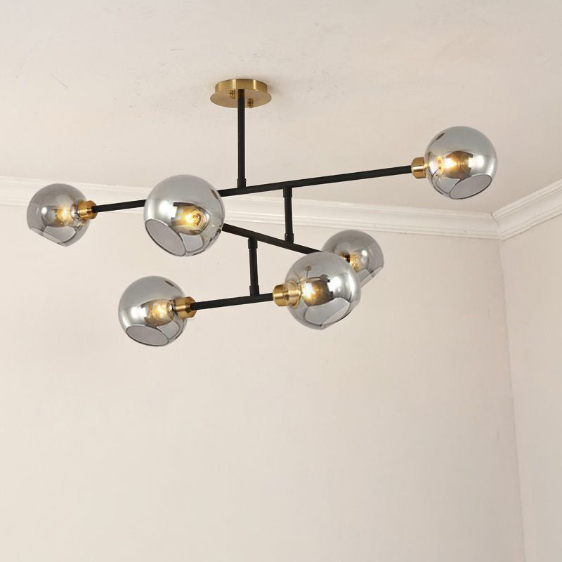 Minimalist Dome Glass Pendant Light For Open Kitchen Ceiling 6 / Black Smoke Grey