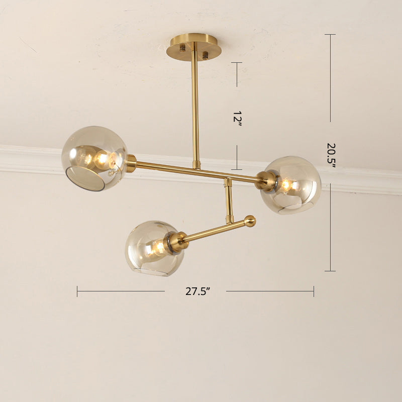 Minimalist Dome Glass Pendant Light For Open Kitchen Ceiling