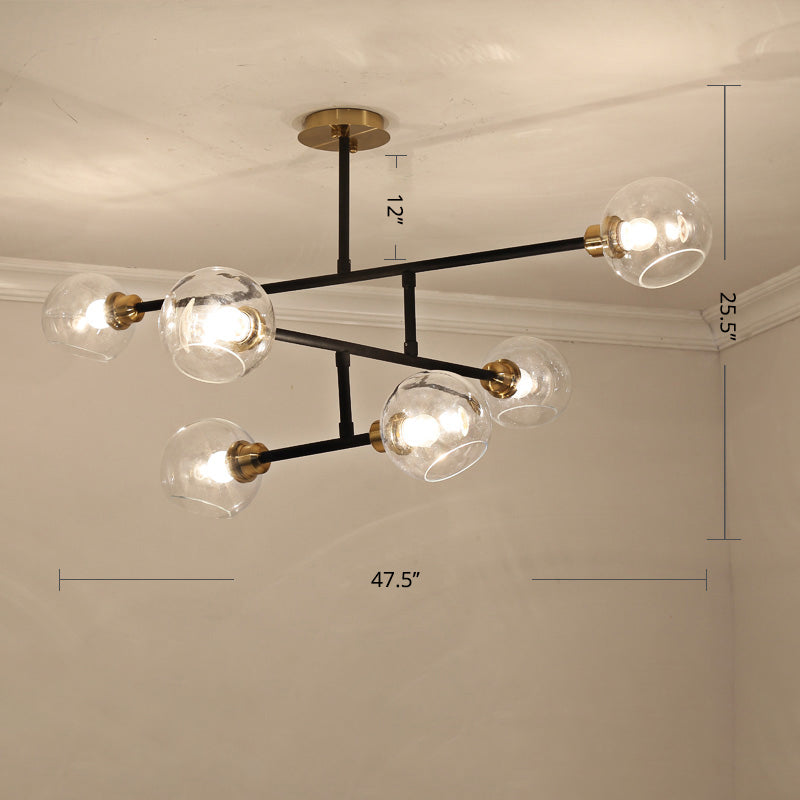 Minimalist Dome Glass Pendant Light For Open Kitchen Ceiling
