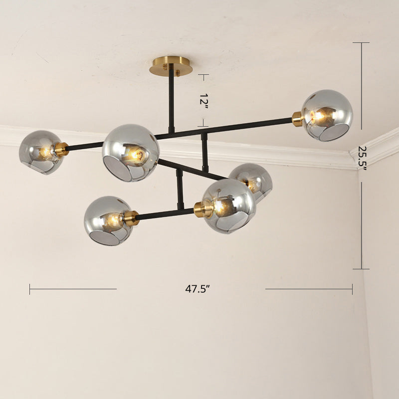 Minimalist Dome Glass Pendant Light For Open Kitchen Ceiling