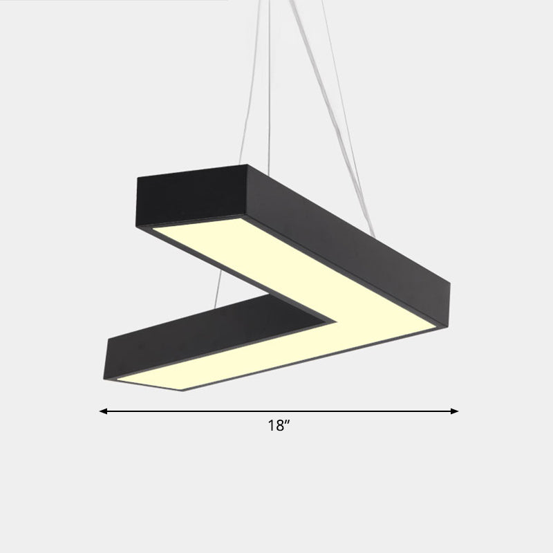 Sleek Metal V-Shaped LED Flush Mount Ceiling Light for Reception Room