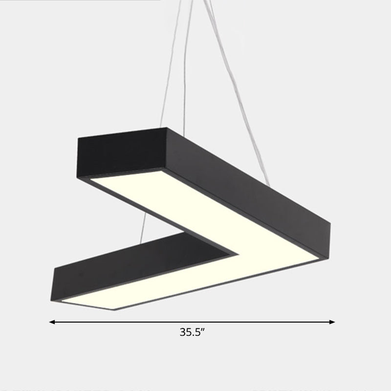 Sleek Metal V-Shaped LED Flush Mount Ceiling Light for Reception Room
