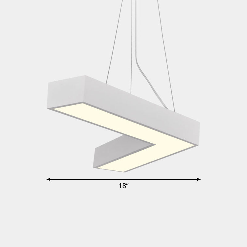 Sleek Metal V-Shaped LED Flush Mount Ceiling Light for Reception Room