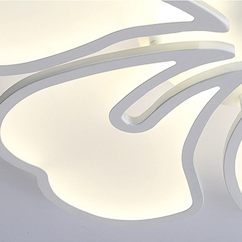Modern Acrylic Flush Mount Flower Ceiling Lamp, Available in 3/4/5-Light Options, Warm/White/Natural Lighting for Bedroom