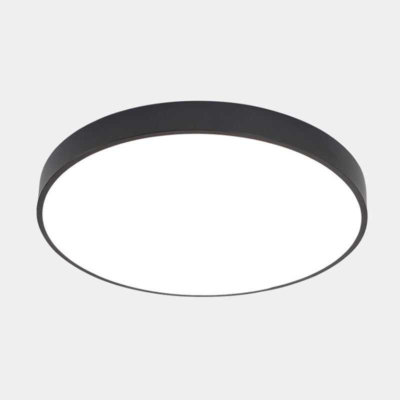 Nordic LED Ceiling Light with Acrylic Diffuser for Hallways - Sleek Metal Flush Mount