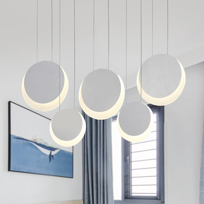 Anna - Moon Shaped Pendant Nordic Metal 3/4/5 Lights Cluster Light