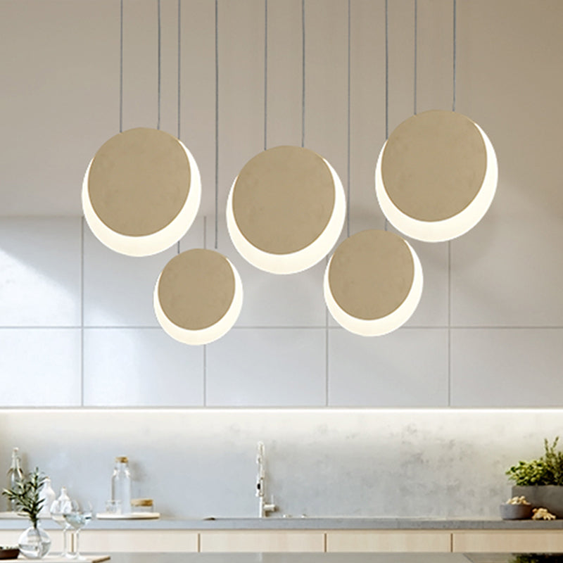 Anna - Moon Shaped Pendant Nordic Metal 3/4/5 Lights Cluster Light