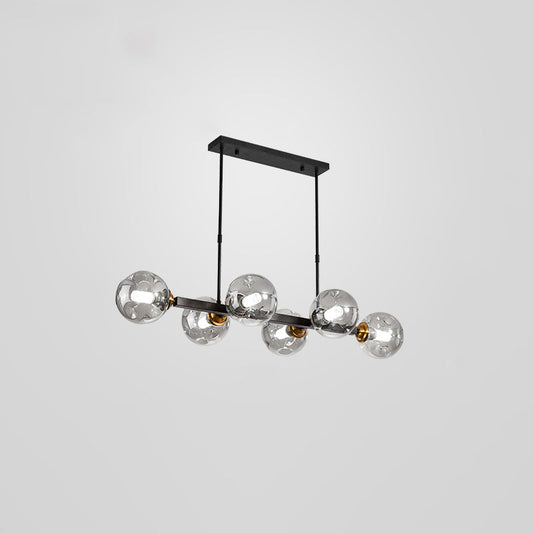 Bubbles Glass Pendant Light: Stylish Island Hanging Fixture For Postmodern Dining 6 / Black Smoke