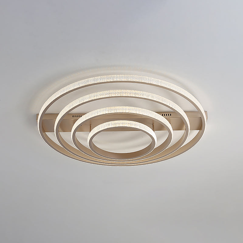 Modern Champagne Loop Flush Mount LED Ceiling Light