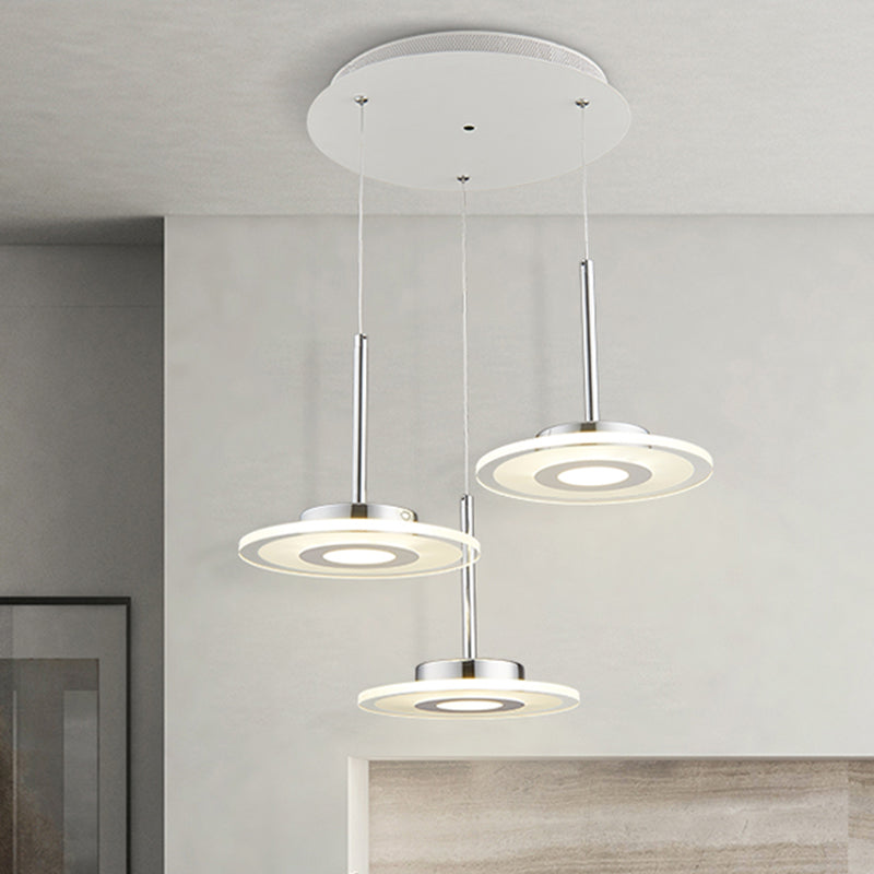 Nadège - Plafonnier LED circulaire en acrylique (lumière chaude/blanche/naturelle)