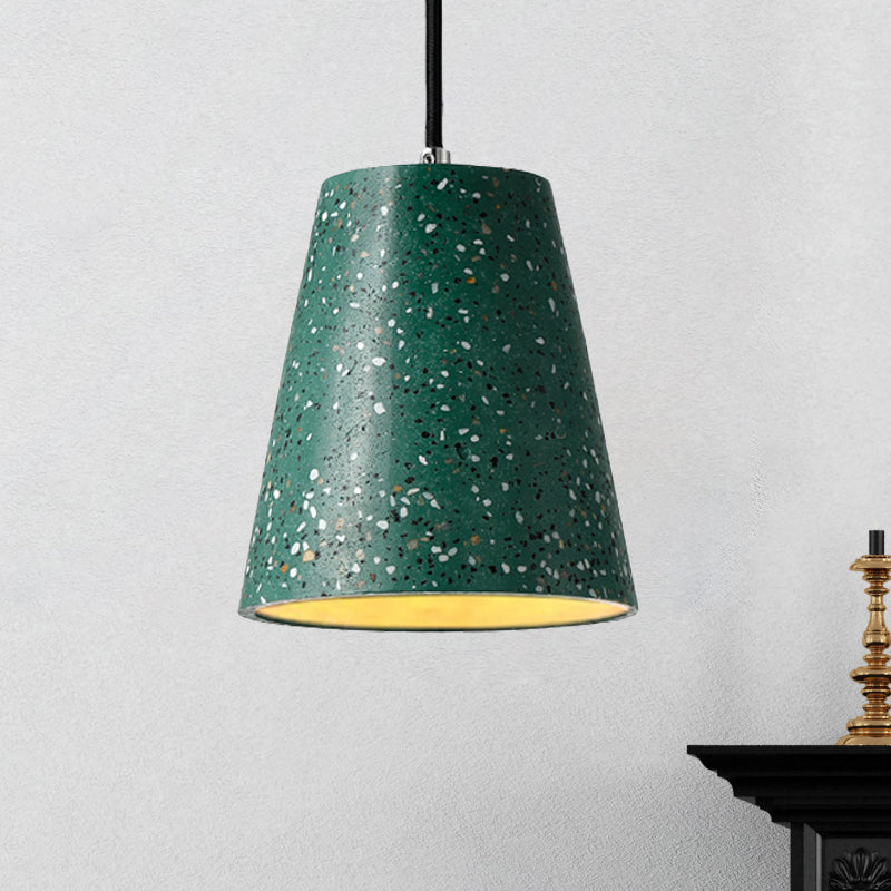 Louise - Sleek Concrete Cone Pendant Lighting Simplicity 1 Light Black/White/Brown Hanging Light