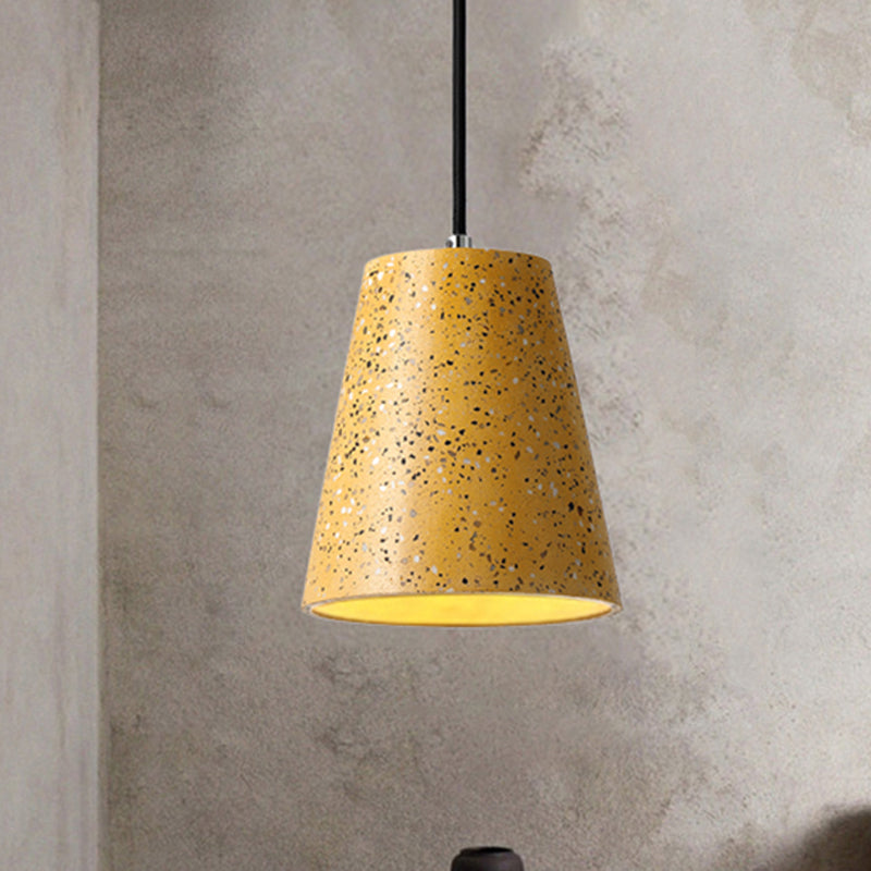 Louise - Sleek Concrete Cone Pendant Lighting Simplicity 1 Light Black/White/Brown Hanging Light