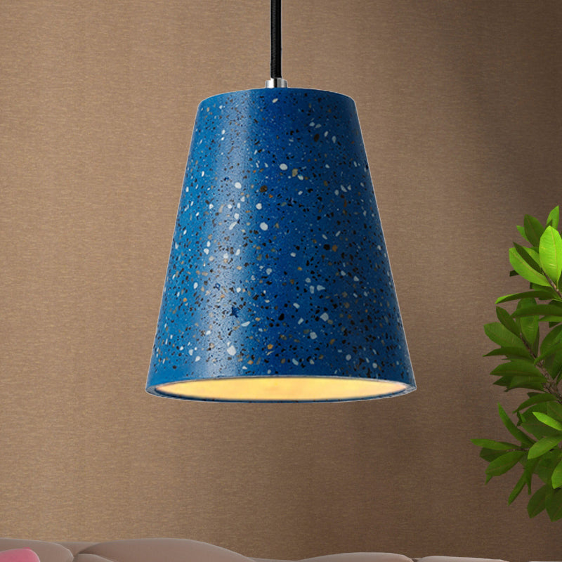 Louise - Sleek Concrete Cone Pendant Lighting Simplicity 1 Light Black/White/Brown Hanging Light