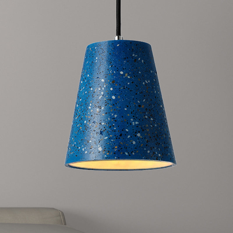 Louise - Sleek Concrete Cone Pendant Lighting Simplicity 1 Light Black/White/Brown Hanging Light
