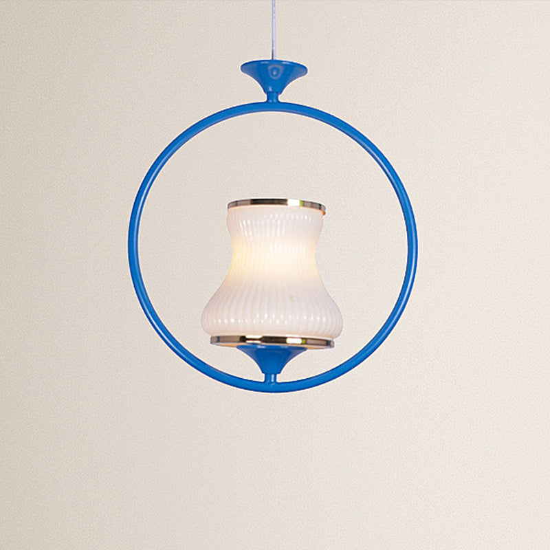 Classic Metal Ceiling Pendant Light With Cup Shade - 1 Black/White/Pink Ideal For Corridors
