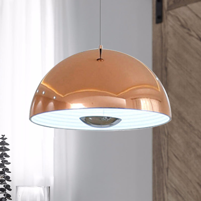 Marta - Nordic Dome Hanging Lamp Metal 1/2/3 Heads White/Black/Rose Gold Pendant Light Fixture For