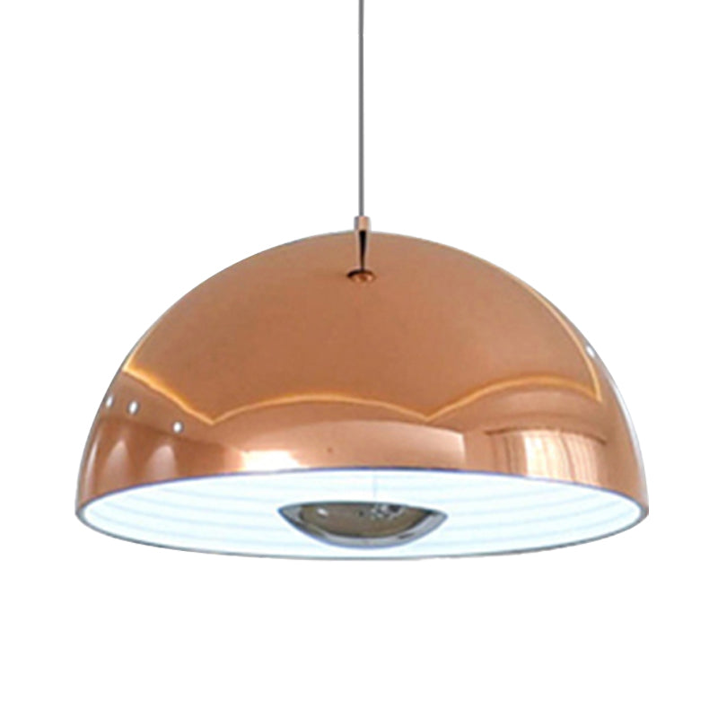 Marta - Nordic Dome Hanging Lamp Metal 1/2/3 Heads White/Black/Rose Gold Pendant Light Fixture For