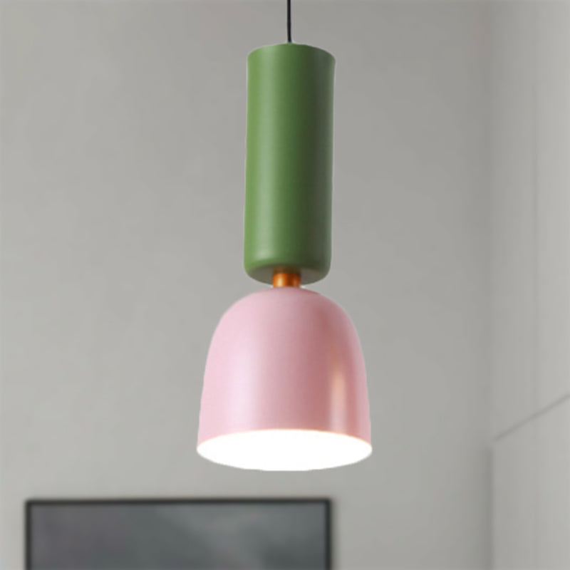 Nordic Style Black Metal Pendant Light With Cone/Dome Shade Ideal For Living Rooms - 1 2/3 Diameter