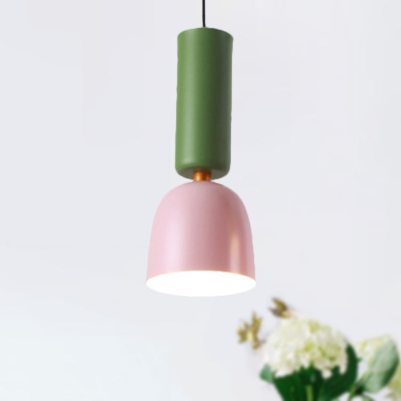 Nordic Style Black Cone/Dome Pendant Light - Metal 1-Light Ceiling Hanging Lamp, 2"/3" Diameter