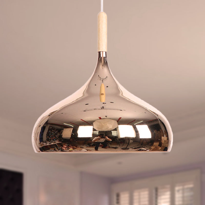 Modernist Pendant Lighting: Stylish Chrome/Gold/Rose Gold Metallic Suspended Light for Dining Table
