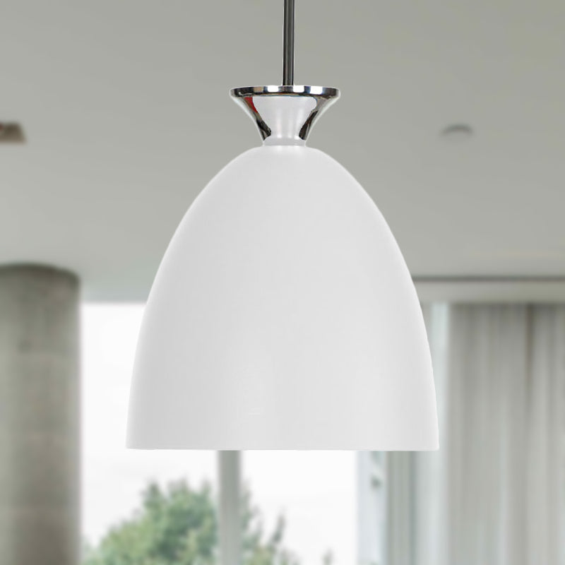 Macaron Metallic Pendant Lamp - Blue/Gray with Adjustable Cord for Bedside or Ceiling Lighting