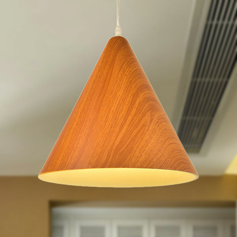 Modern Conic Shade Pendant Ceiling Light - Aluminum 1 White/Yellow Red Brown