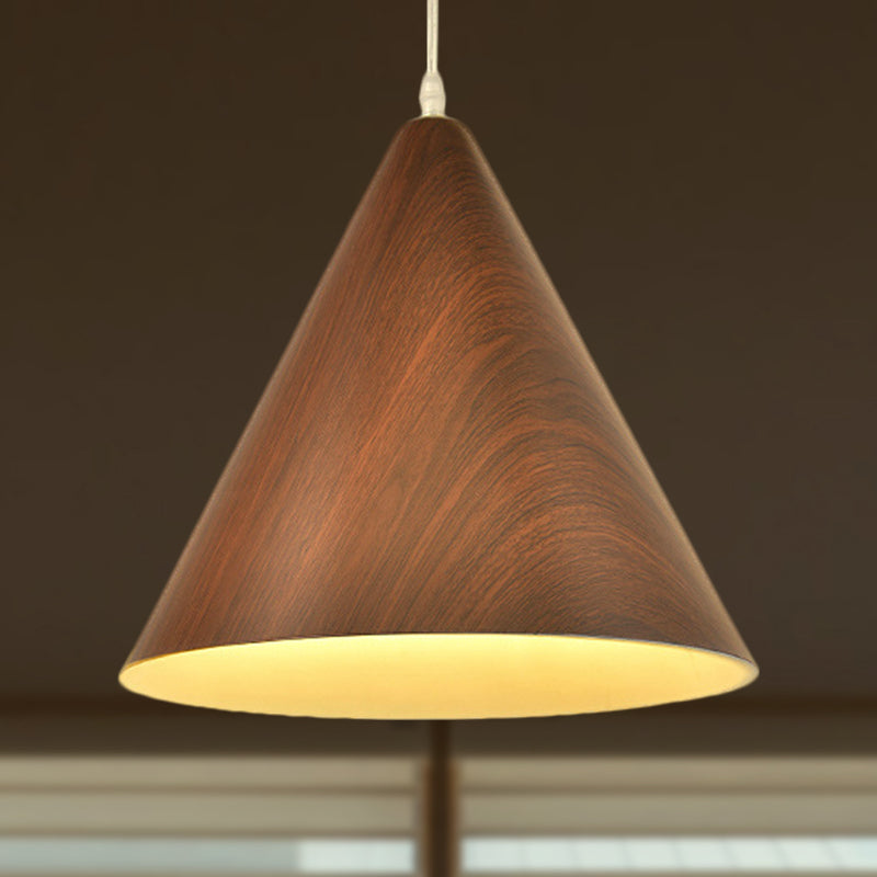 Modern Conic Shade Pendant Ceiling Light - Aluminum 1 White/Yellow