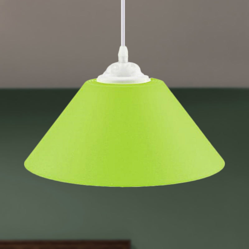 Modern Metal Pendant Light With Adjustable Cord - Black/Gray/Dark Green Shade For Living Room