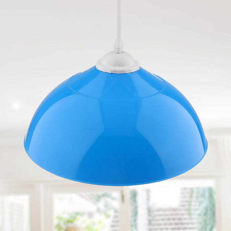 Modern Metallic Pendant Light in Polished Black/Grey - 1-Light Ceiling Hanging Fixture for Dining Room