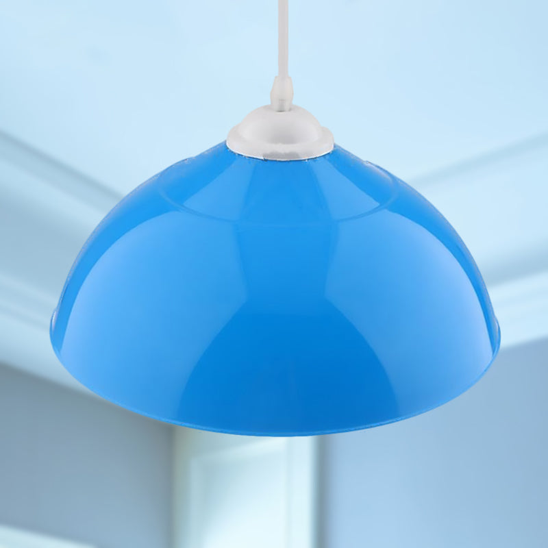 Modern Metallic Pendant Light in Polished Black/Grey - 1-Light Ceiling Hanging Fixture for Dining Room