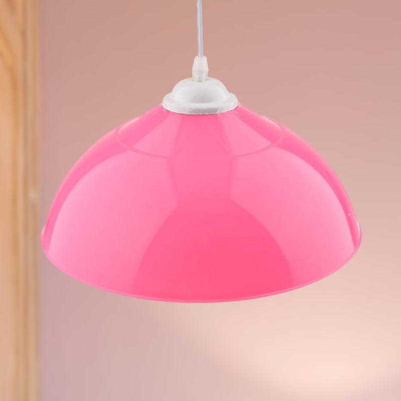 Modern Metallic Pendant Light in Polished Black/Grey - 1-Light Ceiling Hanging Fixture for Dining Room