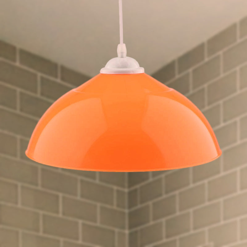 Modern Metallic Pendant Light in Polished Black/Grey - 1-Light Ceiling Hanging Fixture for Dining Room