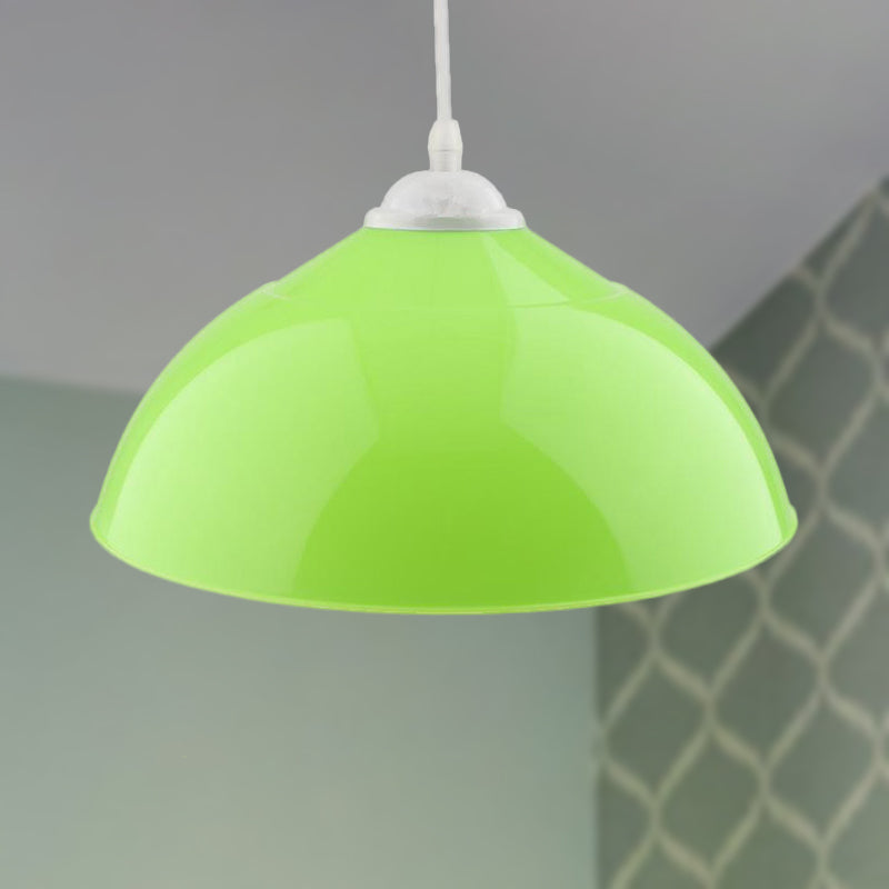 Modern Metallic Pendant Light in Polished Black/Grey - 1-Light Ceiling Hanging Fixture for Dining Room
