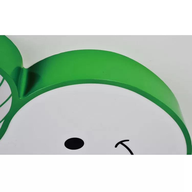 Darling Smiling Apple Ceiling Light for Child's Bedroom - Acrylic Metal Flush Mount